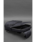 Шкіряний чоловічий рюкзак (сумка-слінг) на одне плече синій Saffiano картинка, зображення, фото