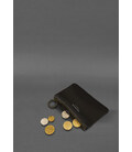 Кожаная монетница / мини-косметичка 3.0 темно-коричневая краст картинка, изображение, фото