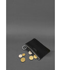 Кожаная монетница / мини-косметичка 3.0 черная краст картинка, изображение, фото