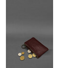 Кожаная монетница / мини-косметичка 3.0 бордовая флотар картинка, изображение, фото