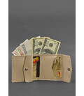 Женский кожаный кошелек 2.1 светло-бежевый картинка, изображение, фото