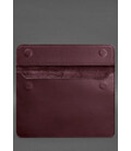 Кожаный чехол-конверт на магнитах для ноутбука Универсальный Бордовый Crazy Horse картинка, изображение, фото