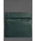 Кожаный чехол-конверт на магнитах для ноутбука Универсальный Зеленый Crazy Horse картинка, изображение, фото