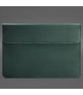 Кожаный чехол-конверт на магнитах для ноутбука Универсальный Зеленый Crazy Horse картинка, изображение, фото