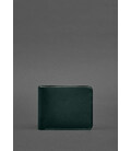 Шкіряне портмоне 4.4 (з затискачем) зелений краст картинка, зображення, фото