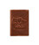 Кожаная обложка для паспорта с картой Украины светло-коричневый Crazy Horse картинка, изображение, фото