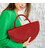 Женская кожаная сумка Сhris maxi красная картинка, изображение, фото