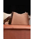Жіноча шкіряна сумка Sally карамель краст картинка, зображення, фото