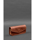 Шкіряна сумка-футляр для окулярів (міні-сумка) світло-коричнева Crazy Horse картинка, зображення, фото