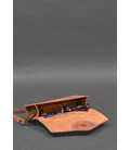Кожаная сумка-футляр для очков (мини-сумка) светло-коричневая Crazy Horse картинка, изображение, фото