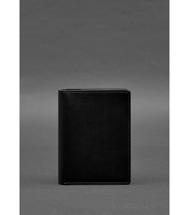 Кожаная обложка-органайзер для документов 6.1 черный краст картинка, изображение, фото