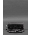 Кожаная сумка-футляр для очков (мини-сумка) черный Crazy Horse картинка, изображение, фото