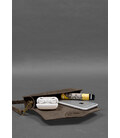 Кожаная сумка-футляр для очков (мини-сумка) темно-коричневый Crazy Horse картинка, изображение, фото