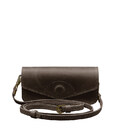 Шкіряна сумка-футляр для окулярів (міні-сумка) темно-коричневий Crazy Horse картинка, зображення, фото