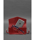 Кожаная сумка-футляр для очков (мини-сумка) коралловый Crazy Horse картинка, изображение, фото