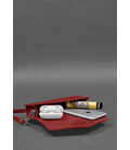Шкіряна сумка-футляр для окулярів (міні-сумка) кораловий Crazy Horse картинка, зображення, фото