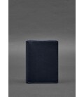 Кожаная обложка-органайзер для документов 6.1 темно-синий краст картинка, изображение, фото