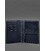Кожаная обложка-органайзер для документов 6.1 темно-синий краст картинка, изображение, фото