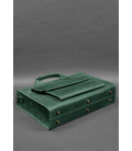Кожаная сумка для ноутбука и документов Универсальная зеленая Crazy Horse картинка, изображение, фото
