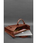Кожаная сумка для ноутбука и документов Универсальная светло-коричневая Crazy Horse картинка, изображение, фото