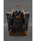 Сумка-рюкзак из канваса и натуральной светло-коричневой кожи картинка, изображение, фото