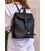 Шкіряний жіночий рюкзак Олсен чорний краст картинка, зображення, фото