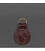 Кожаный брелок Патриотический с гербом бордовый картинка, изображение, фото