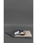 Кожаный чехол с ручками для ноутбука 13 дюйм Черный картинка, изображение, фото