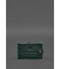 Кожаная обложка-портмоне для удостоверения участника боевых действий (УБД) Зеленая картинка, изображение, фото