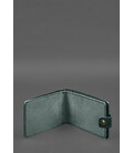 Шкіряна обкладинка- портмоне для посвідчення учасника бойових дій (УБД) Зелена картинка, зображення, фото