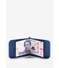 Кожаный зажим для денег ярко-синий картинка, изображение, фото