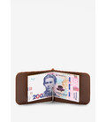 Кожаный зажим для денег светло-коричневый картинка, изображение, фото