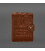 Шкіряна обкладинка-портмоне для військового квитка офіцера запасу (вузький документ) Світло-коричнева картинка, зображення, фото