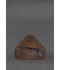 Шкіряний чохол для окулярів із клапаном на гумці Темно-коричневий Crazy Horse картинка, зображення, фото