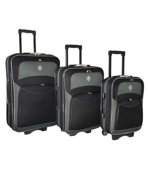 Набор Чемоданов Bonro Style черно-серый фото, картинка, изображение