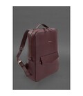 Кожаный городской рюкзак на молнии Cooper maxi бордовый картинка, изображение, фото
