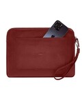 Кожаный чехол для ноутбука на молнии с карманом и петлей на руку Красный картинка, изображение, фото