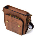 Шкіряна сумка через плече RepC-3027-4lx бренду TARWA коричневий колір рептилія картинка, изображение, фото