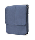 Шкіряна чоловіча сумка через плече LIMARY Lim-131RK синя картинка, зображення, фото