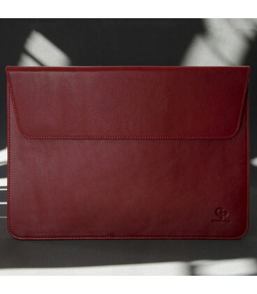 Шкіряний чохол для MacBook 13', червоний картинка, зображення, фото