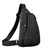 Шкіряний рюкзак слінг TIDING tid3026A чорний картинка, изображение, фото