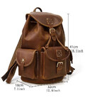 Шкіряний оригінальний рюкзак з трьома кишенями Tiding P3165B картинка, зображення, фото