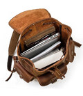 Шкіряний оригінальний рюкзак з трьома кишенями Tiding P3165B картинка, изображение, фото