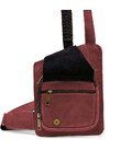 Шкіряний слінг рюкзак на одне плече TARWA RR-232-3md червоний картинка, зображення, фото