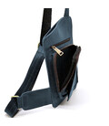 Шкіряний слінг рюкзак на одне плече TARWA RK-232-3md синій картинка, изображение, фото