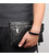 Шкіряний клатч для чоловіків JDC011A чорний з петлею та передньою кишенею картинка, зображення, фото