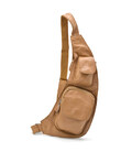 Шкіряна нагрудна сумка слінг світла шкіра Bexhill bx3001 картинка, зображення, фото
