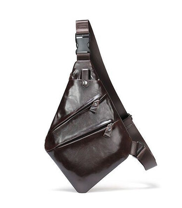 Шкіряна нагрудна сумка слінг чоловіча коричнева bx7323C Bexhill картинка, зображення, фото