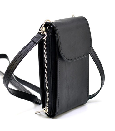 Жіноча сумка-чохол панч GA-2123-4lx TARWA чорна шкіра картинка, изображение, фото