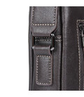 Шкіряна сумка через плече без клапана чоловіча коричнева John McDee 1047Q картинка, изображение, фото